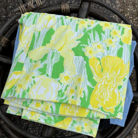 Vintage 60s/70s Lilly Pulitzer Floral Wide-Leg Pants, High-Waist - Picture 2 of 12